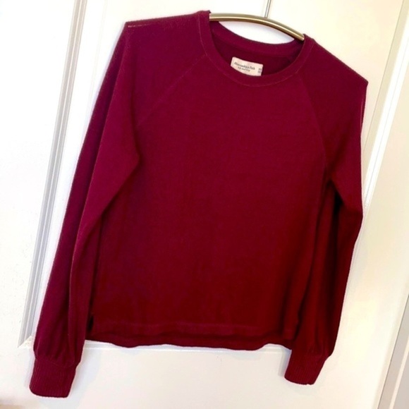 ABERCROMBIE & FITCH | Women’s Burgundy Soft A&F Cozy Long Sleeve Shirt Size XXS - Picture 5 of 6